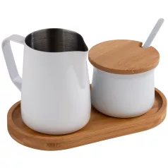 Set latiera si zaharnita alb Miluro