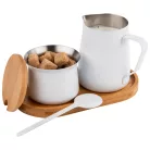 Set latiera si zaharnita alb Miluro