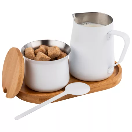 Set latiera si zaharnita alb Miluro