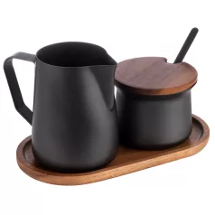 Set latiera si zaharnita negru Miluro