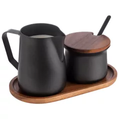 Set latiera si zaharnita negru Miluro