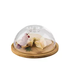 Platou lemn cu capac 20.5cm