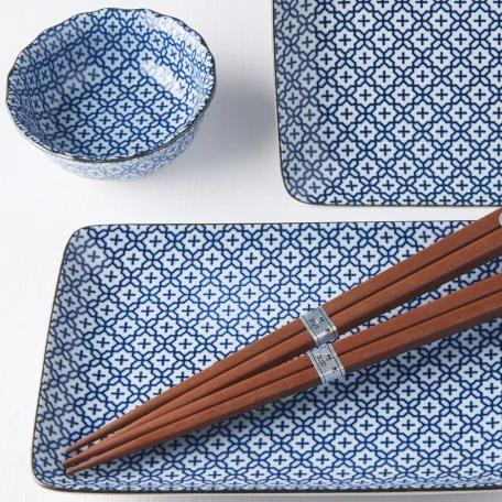 Set Sushi 2 farfurii 2 boluri si betisoare MIJ