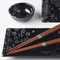 Set Sushi 2 farfurii 2 boluri si betisoare MIJ