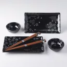 Set Sushi 2 farfurii 2 boluri si betisoare MIJ