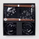Set Sushi 2 farfurii 2 boluri si betisoare MIJ