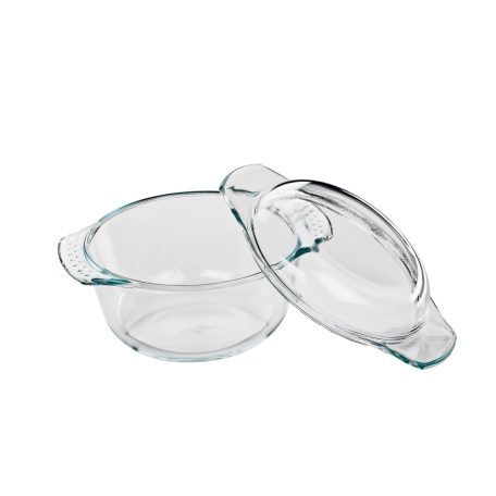 Vas termorezistent rotund cu capac 1.4l Kuchenprofi