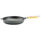 Tigaie fonta rotunda grill 24cm maner lemn