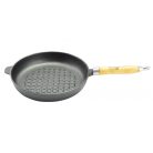 Tigaie fonta rotunda grill 24cm maner lemn