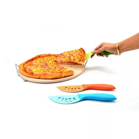 Set 3 cutite pizza pentru taiere si servire 