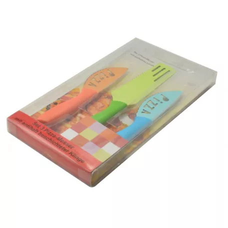 Set 3 cutite pizza pentru taiere si servire 