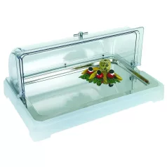 Bufet rece GN1/1 alb transparent inox