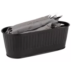 Suport tacamuri inox Utensilo negru