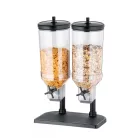 Dispenser dublu cereale 2 x 4.5l FE Negru