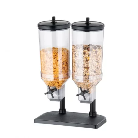 Dispenser dublu cereale 2 x 4.5l FE Negru