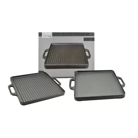 Placa grill din fonta cu 2 fete