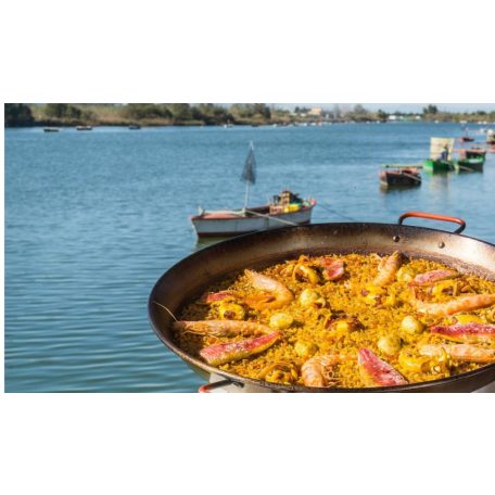 Tigaie paella din otel lustruit 60cm