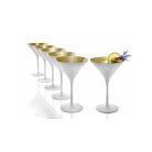 Pahar Martini Alb mat Auriu 240ml Stolzle