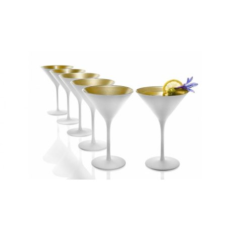 Pahar Martini Alb mat Auriu 240ml Stolzle