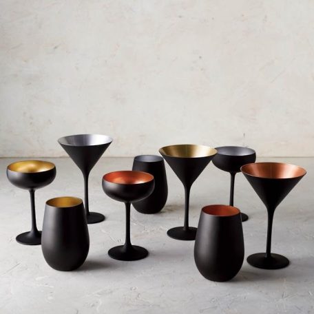 Pahar Martini Negru mat Argintiu 240ml Stolzle