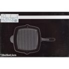 Tigaie fonta patrata grill cu cioc 25,5cm