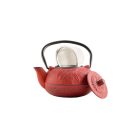 Ceainic fonta cu infuzor 600ml rosu