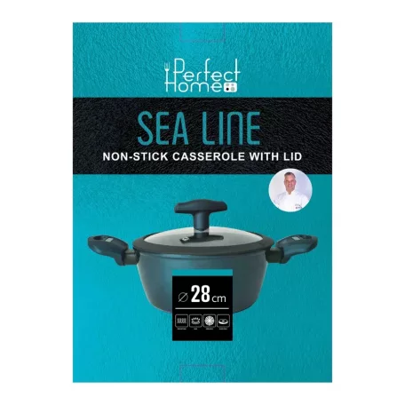 Oala cu capac 28cm 6.1l Sea Line