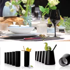 Pahar tumbler 380ml Stolzle Power negru mat argintiu