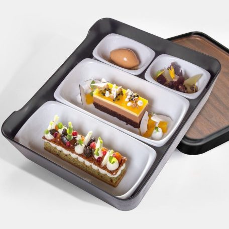 Set cutie servire Bento Wood