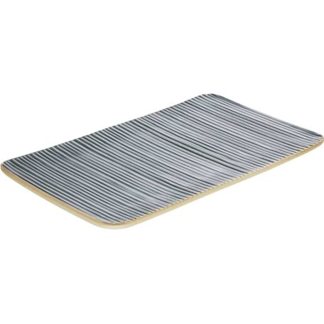 Platou rectangular cu relief 30x18cm linia Nara Gray