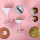 Cupa sampanie 230ml Stolzle Olympic Alb (mat) Auriu