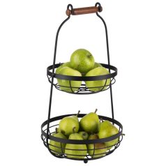 Stand bufet etajat cu 2 cosuri metalice