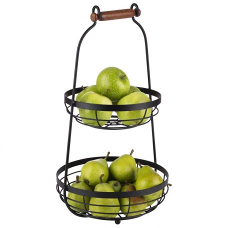 Stand bufet etajat cu 2 cosuri metalice