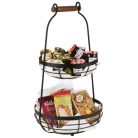 Stand bufet etajat cu 2 cosuri metalice