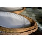 Farfurie intinsa din carton alb 20cm