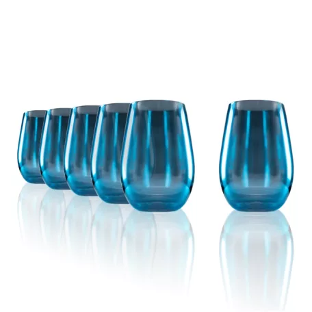 Pahar oblic 465ml Albastru Stolzle linia Mirrors