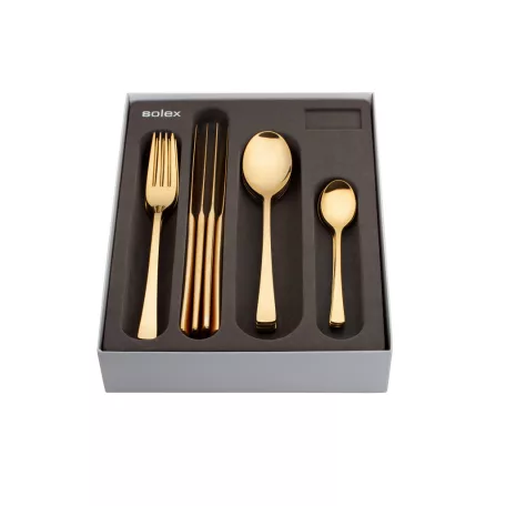 Set tacamuri  16pcs PVD Gold Solex linia Karina