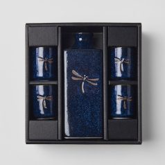 Set Sake 5 piese MIJ Dark Blue Dragonfly