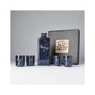 Set Sake 5 piese MIJ Dark Blue Dragonfly
