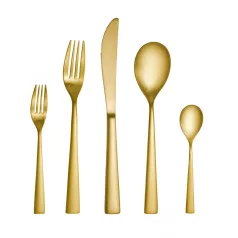 Furculita masa PVD Gold Brushed 20.3cm Hepp linia Accent