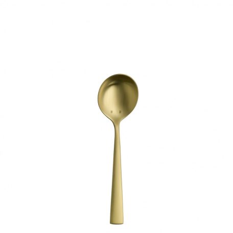 Lingura rotunda supa PVD Gold Brushed 17.6cm Hepp linia Accent