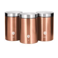 Set 3 recipiente depozitare inox Rose Gold