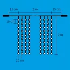 Perdea de lumini cu 400 LED alb 2x2m legare in serie
