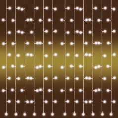 Perdea lumini 21 ghirlande 210 LED alb cald