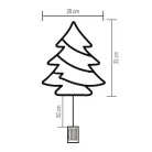 Decor fereastra brad 35 LED alba calda