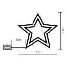 Decor fereastra stea 35 LED alba calda