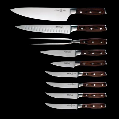 Set BBQ bloc lemn 9 cutite Avanta