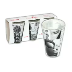 Set 3 pahare decorate Cafea 325ml Cerve