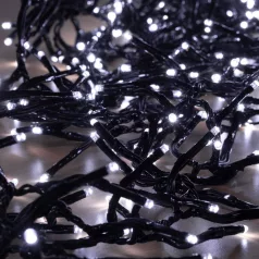 Ghirlanda LED cluster alb rece 8 programe timer telecomanda