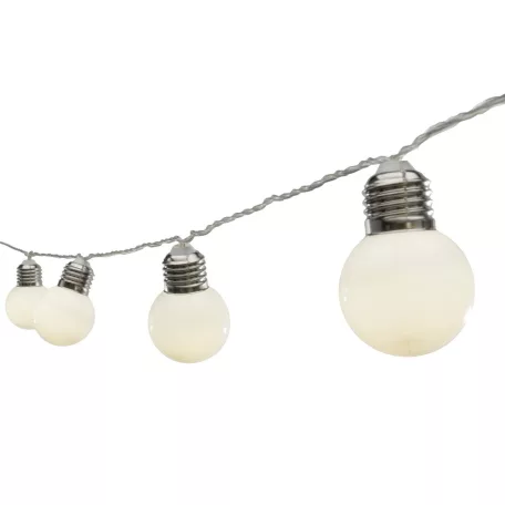 Ghirlandă cu 20 LED-uri, decor globuri mate, 9,5m